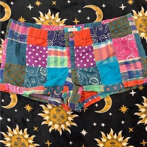 Aerie Colorful Patchwork Women Shorts